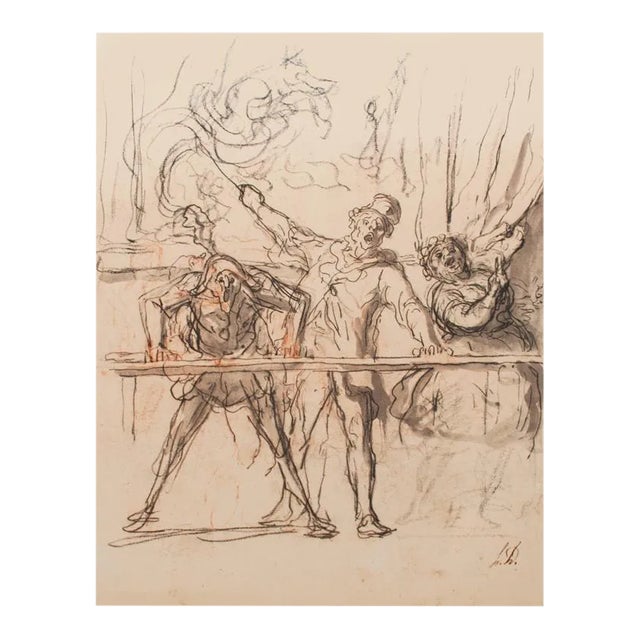 1959 After Honoré Daumier "Circus Parade" Large Vintage Photogravure For Sale