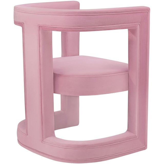 Ada Pink Velvet Chair Chairish