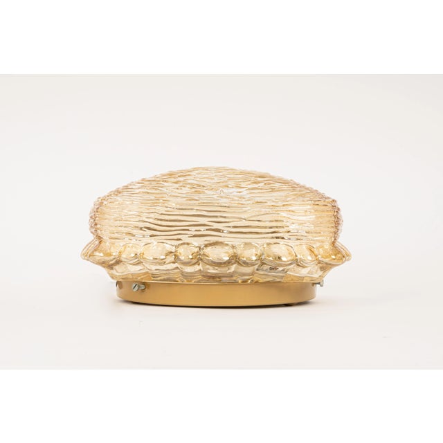 Amber Glass Sconces in Thumbprint Shape, Germany, 1970s, Set of 2 For Sale - Image 3 of 10