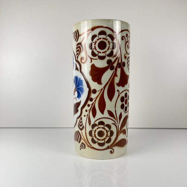Large Damascus Roll Vase from KG Lunéville, 1890s For Sale - Image 4 of 11