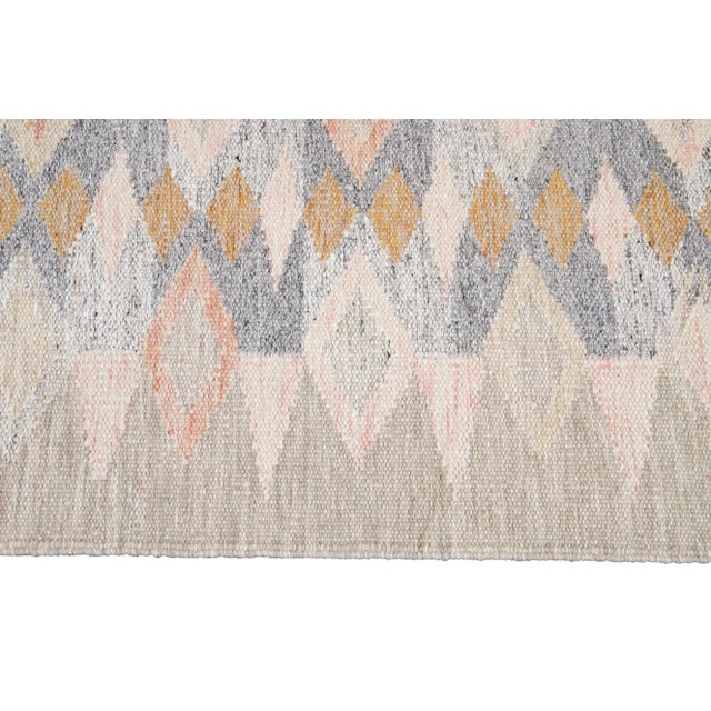 Textile 21st-Century Modern Swedish Style Gray Wool Rug For Sale - Image 7 of 13