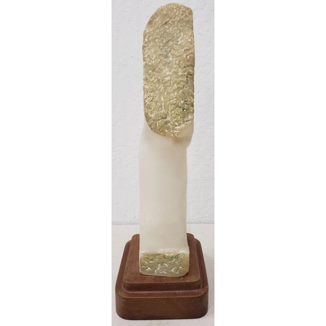 Mid-Century Modern Fine Alabaster Sculpture " Woman With Guitar" by Bodkin C.1960s For Sale - Image 3 of 10