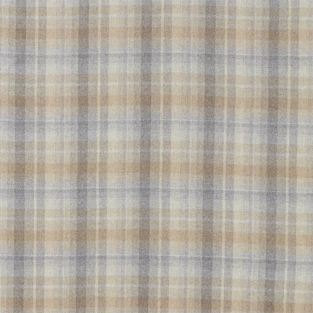 Sanderson Samphrey Check Fabric in Silver/Grey - a Sample For Sale