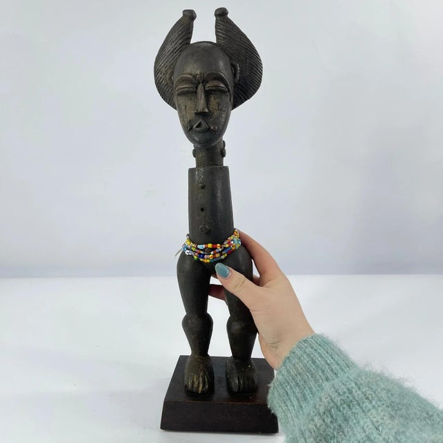 Brown Early 20th Century Kulango Figure on Custom Base Cote d'Ivoire For Sale - Image 8 of 8
