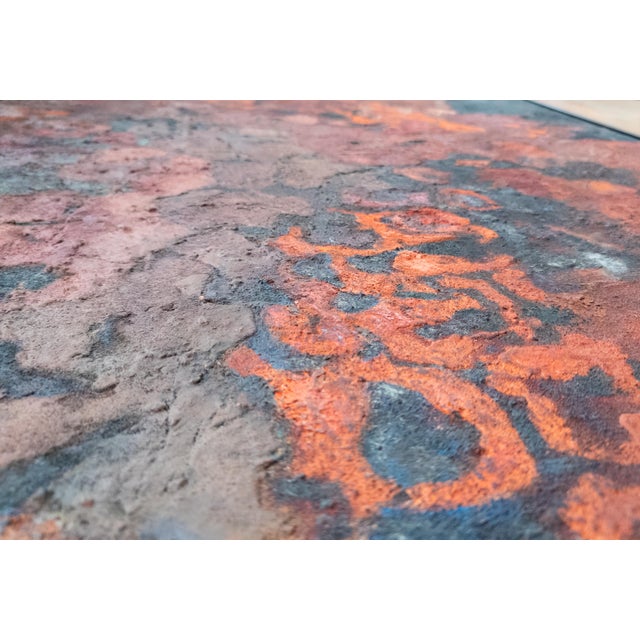 Textile 1960's Mid-Century Modern Abstract Oil and Sand Painting by George Vander Sluis For Sale - Image 7 of 15