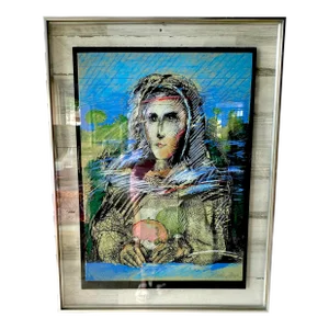 Mid 20th Century "The Apple of Alirio" Numbered Serigraph by Alirio Palaxios, Framed