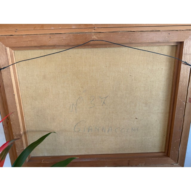 Mid 20th Century "Capri" Original Landscape, Ilio Giannaccini, Italy For Sale - Image 9 of 10