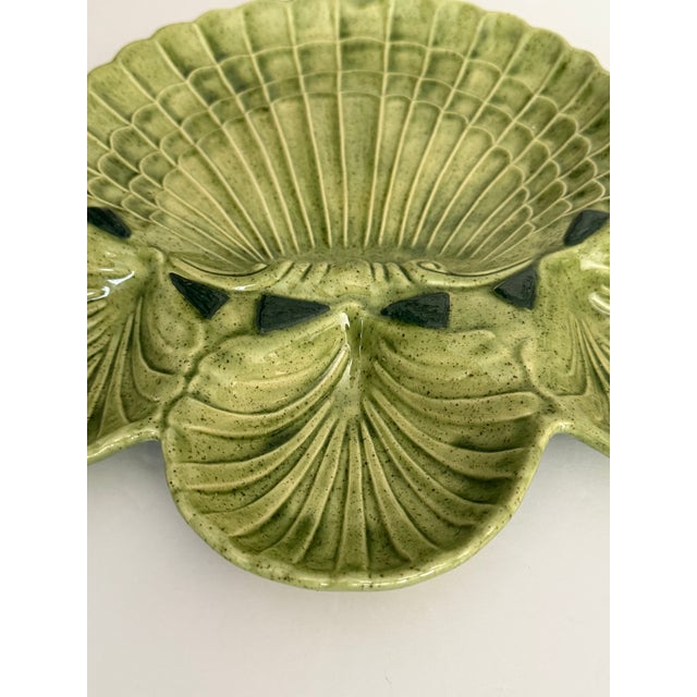 Vintage Shell Ceramic Serving Platter For Sale - Image 4 of 7