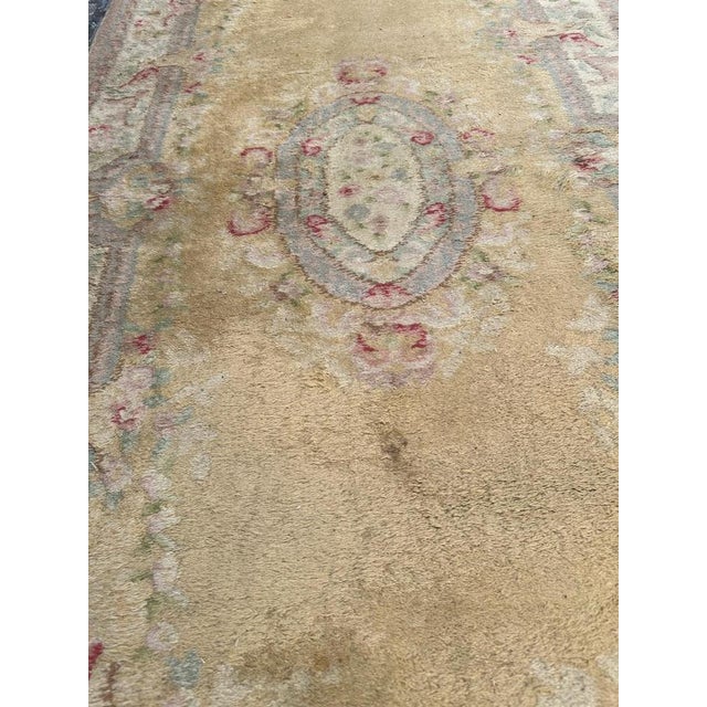 Mid-Century Indian Savonnerie Design Rug, 1950s For Sale - Image 12 of 18
