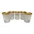 1930s Art Deco Gold Trimmed Juice Glasses - Set of 5 For Sale