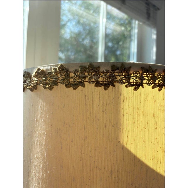 Late 19th Century Vintage Hollywood Regency Cherub Lamp With Crystal Prisms, 41” For Sale - Image 5 of 10