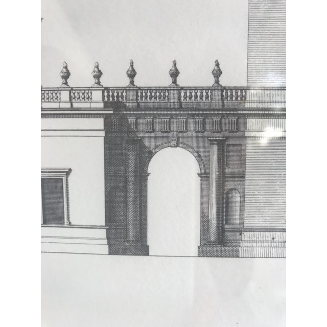 White Late 20th Century Architectural Engraving Prints from Vitruvius Britannicus After C. Campbell, Framed - a Pair For Sale - Image 8 of 13
