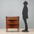 Small neoclassical style console made of mahogany, originating from early 20th century England. The marble top is...
