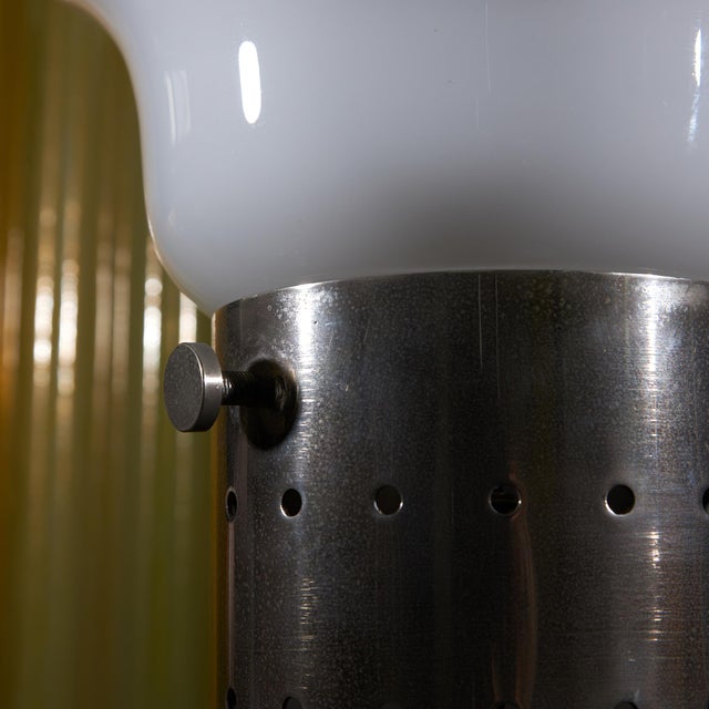 Murano Glass Floor Lamp with Chrome Belt from AV Mazzega, 1970s For Sale - Image 6 of 9