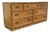 Vintage MCM Faux Bamboo & Rattan Campaign Style Low Dresser For Sale