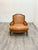 1980s Leather Bergere Style Chair With Ottoman For Sale - Image 5 of 9