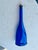 Shabby Chic Vintage Cobalt Blue Art Glass Decanter For Sale - Image 3 of 7