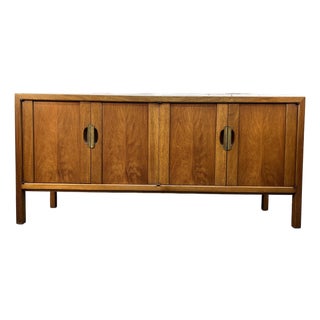 Mid 20th Century Walnut Credenza by Henredon For Sale
