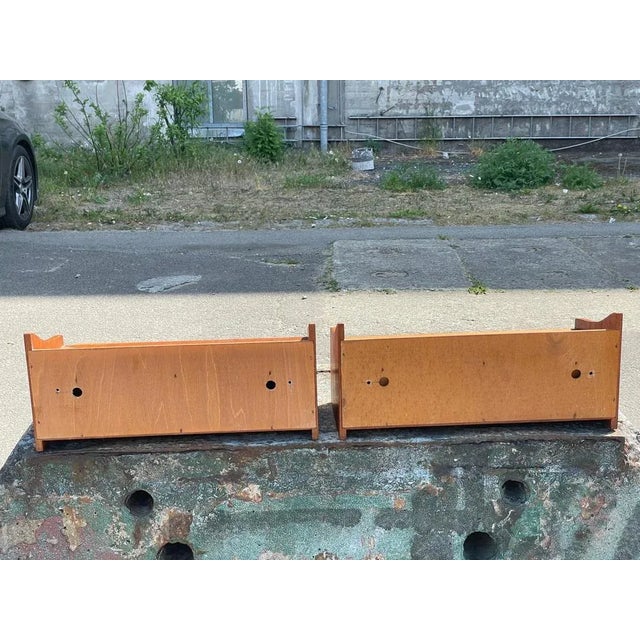 Teak Floating Wall-Mounted Night Tables, Denmark, 1960s, Set of 2 For Sale - Image 3 of 9