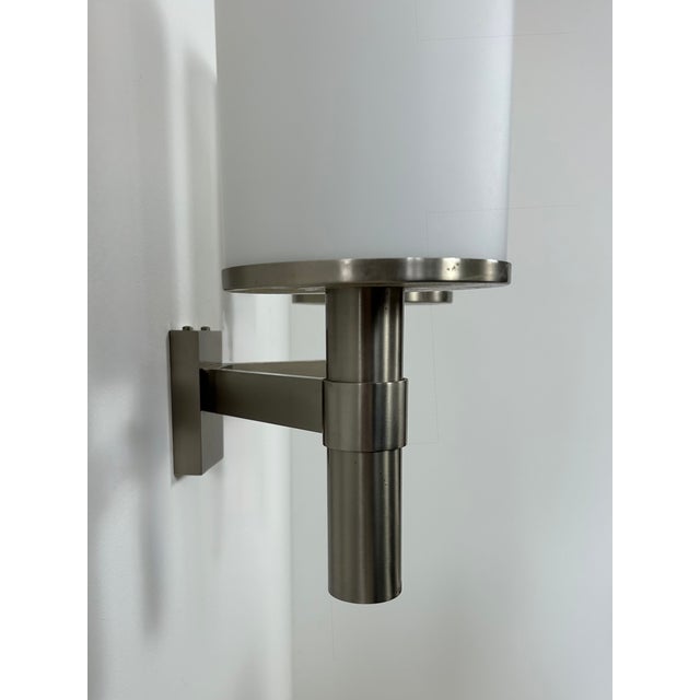 Model 1141 Double Wall Light in Metal and Opaline Glass from Perzel, France, 1960 For Sale - Image 10 of 11