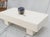 Paint Mid Century Modern Double Pedestal Thick Cream Off-White Lacquer Coffee Table For Sale - Image 7 of 11