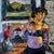 Sinner Beware by Clyde Steadman | Oil on panel Woman in lingerie holding a drink indoors. For Sale