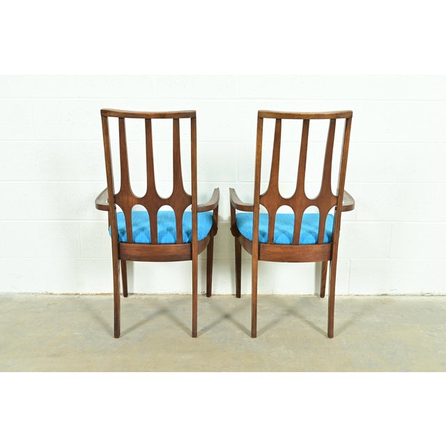 Broyhill Brasilia Mid-Century Modern Sculpted Walnut Dining Chairs, Set of Six For Sale - Image 10 of 12