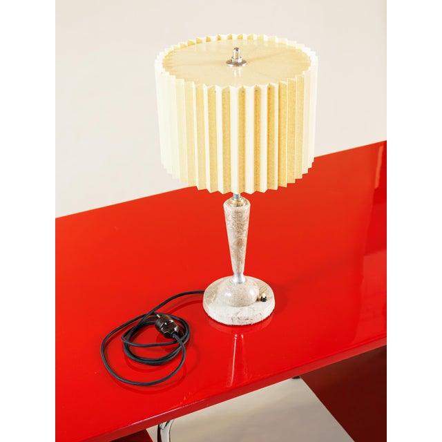 Art Deco Onyx Table Lamp, Czechoslovakia, 1930s For Sale - Image 3 of 3