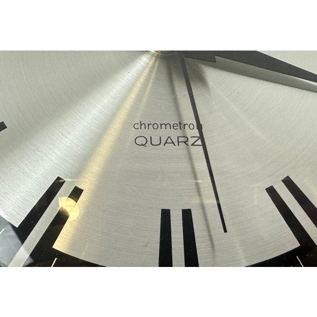 Goldenrod Mid-Century Modern Sunburst Wall Clock in Brass from Meister Anker, 1960s For Sale - Image 8 of 10