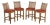 BenchSmith Set of Four 'Buckingham' Teak Outdoor Bar Stools For Sale