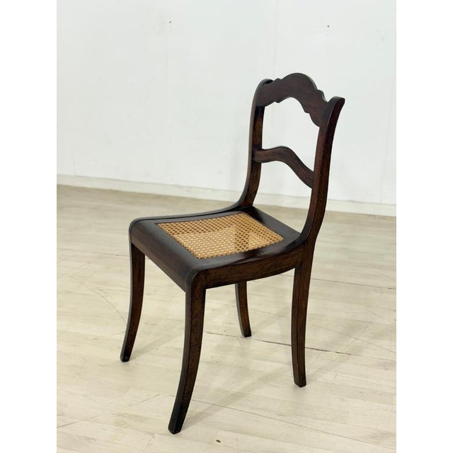 Antique Biedermeier Viennese Wickerwork Dining Chairs, 1880s, Set of 2 For Sale - Image 3 of 9