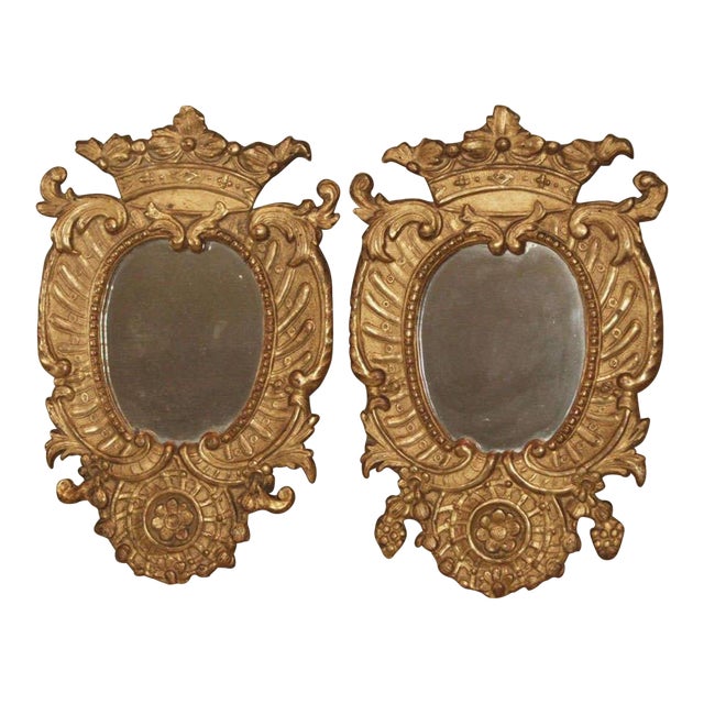 Italian Gilt Mirrors - a Pair For Sale - Image 9 of 9