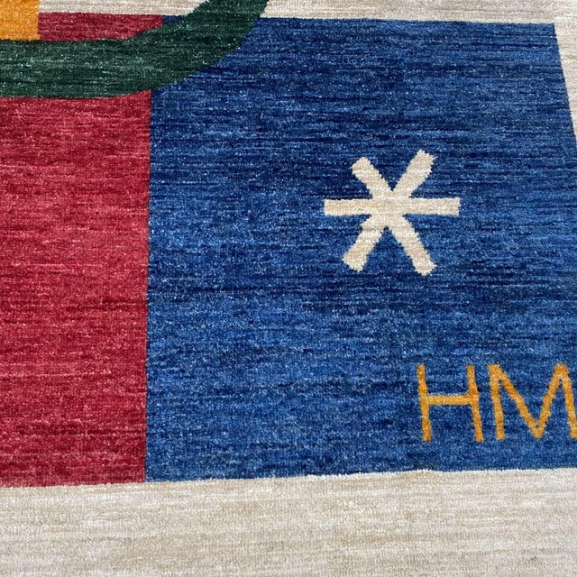 After Henri Matisse Inspired Modern Hand-Knotted Wool Rug - 5'7" X 7'10" For Sale - Image 6 of 13