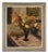 Edit Ranow, Interior Scene with Vase of Flowers, 1930s, Oil on Canvas, Framed For Sale