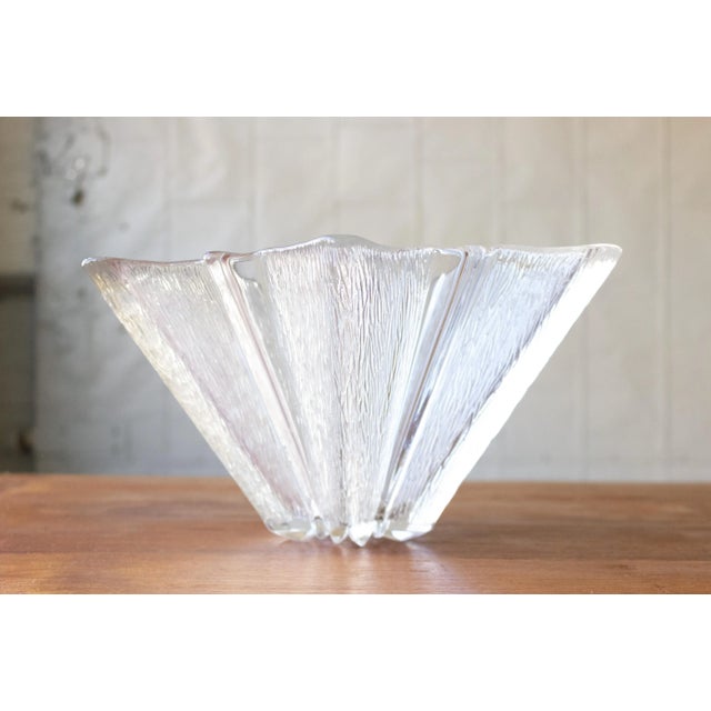 Mod French 1960s Starburst Glass Bowl For Sale - Image 4 of 5