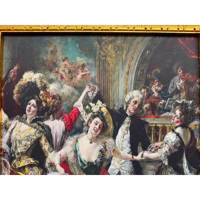 Late 20th Parisian Ballroom Gold Wood Art Frame For Sale - Image 10 of 13