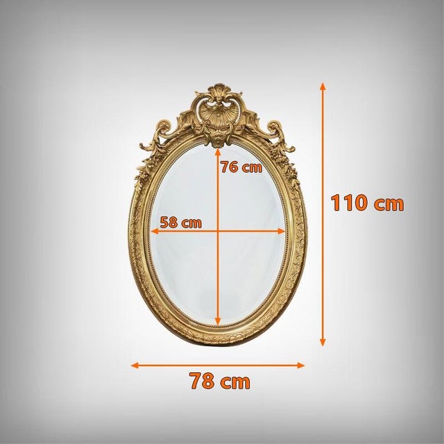Large Louis XV Gilded Wood Mirror For Sale - Image 13 of 14