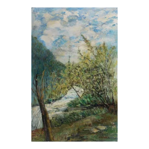 A Quiet River - Oil on Canvas by A. Whipple