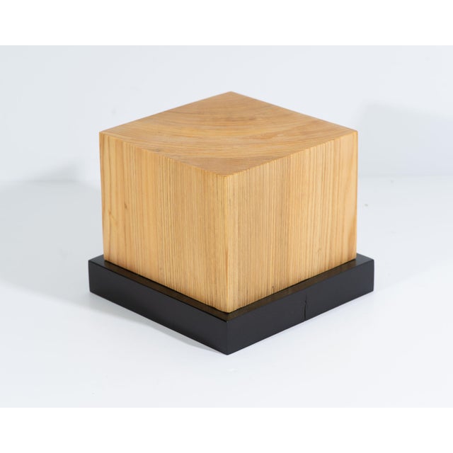 Brown Abstract Cast Iron Sculpture With Base by Jim Barnes For Sale - Image 8 of 11