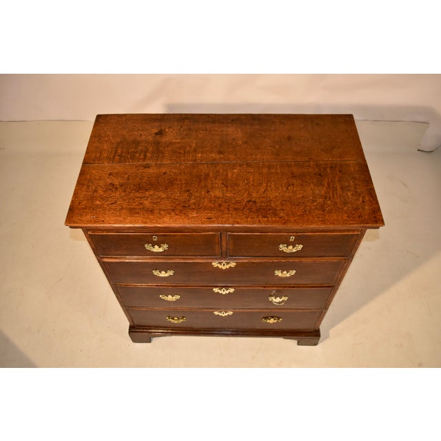 English Period Georgian 18th Century English Oak Chest For Sale - Image 3 of 12