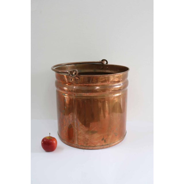 Large Danish Copper Bucket Plant Pot, 1960s For Sale - Image 6 of 11