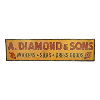 Reclaimed Marty Supreme A. Diamond & Sons Aluminum Movie Prop Sign For Sale