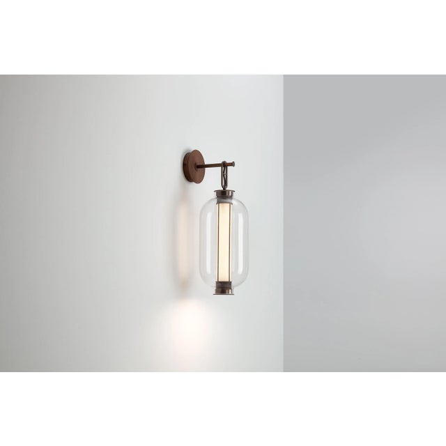Transparent glass bai a ba ba wall lamp by parachilna dimensions: w 27 x d 34.5 x h 80 cm materials: steel structure,...