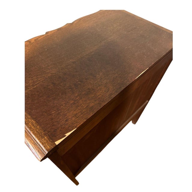 1920s Petite Oak Chest of Drawers For Sale - Image 6 of 7