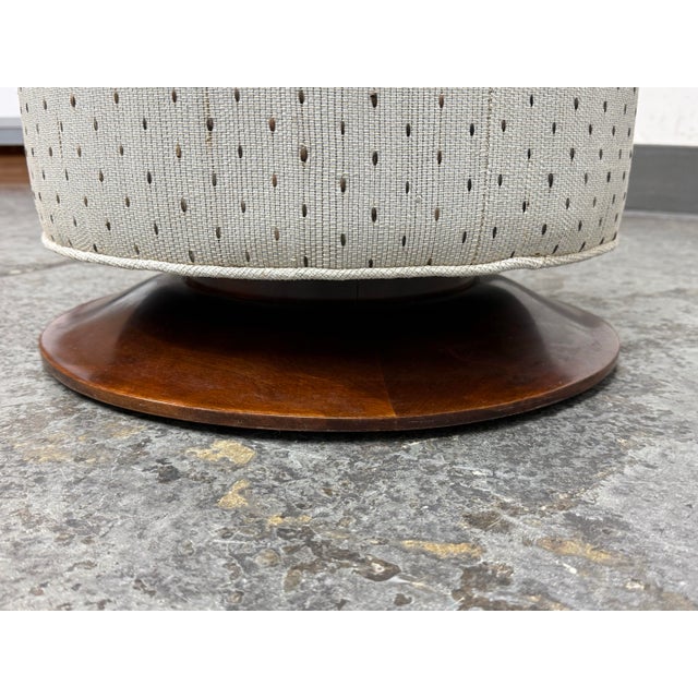 Art Deco Ottoman + Wood Base, Circa 1920's For Sale - Image 11 of 12