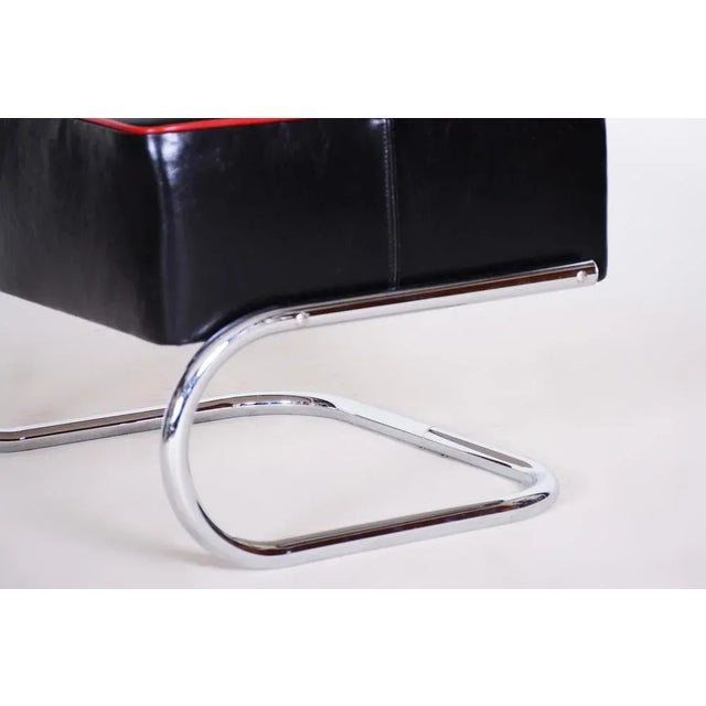1930s Bauhaus Black Tubular Stool by Robert Slezak, 1930s For Sale - Image 5 of 9