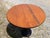 Industrial Antique Round Oak Top Pub Table or Game Table With Cast Iron Column Base For Sale - Image 3 of 17