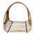 Mid 20th Century MCM Oval Round Bamboo/Rattan Magazine Holder Rack For Sale