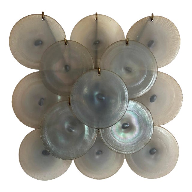 Iridescent Murano Glass Wall Lamp Italy, 1970s For Sale