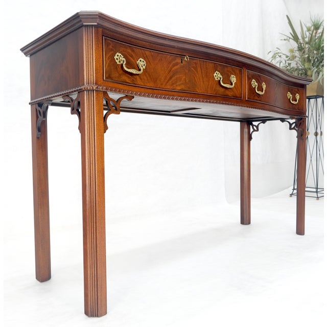 Council Flame Mahogany Two Drawers Console Table Server MINT For Sale - Image 4 of 17